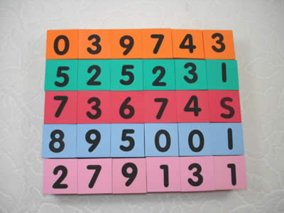 Number Foam Dice (30pcs/set)