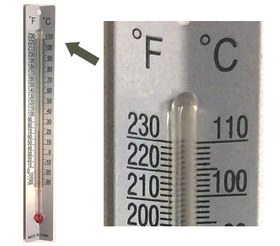 Metal Backed Thermometer